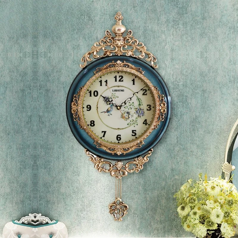 Luxury Living Room Wall Watch Design Creative Modern Aesthetic Clock Wall Nordic Vintage Horloge Murale Ornaments Home Decor