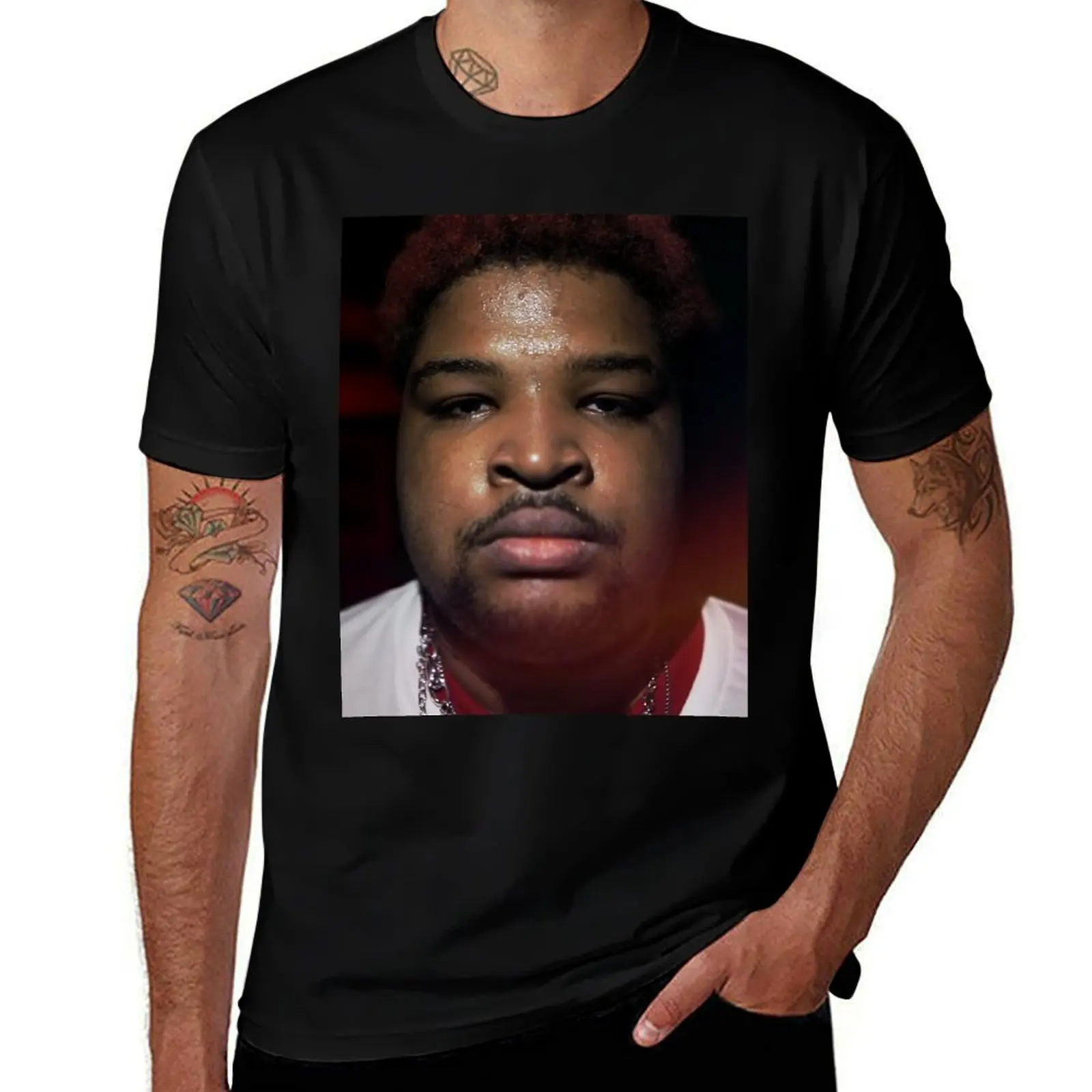 Mario Judah Looking FIRE T-Shirt Street Art Print Tee Shirt T-Shirt