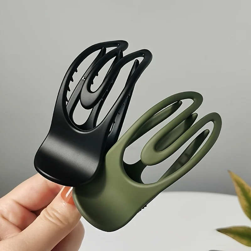 2 Pack Large Duckbill Hair Clips for Short Hair Transition, Fine Thin Hair Back‑Head Fixing Claw Clip, Women Updo Hair Barrettes