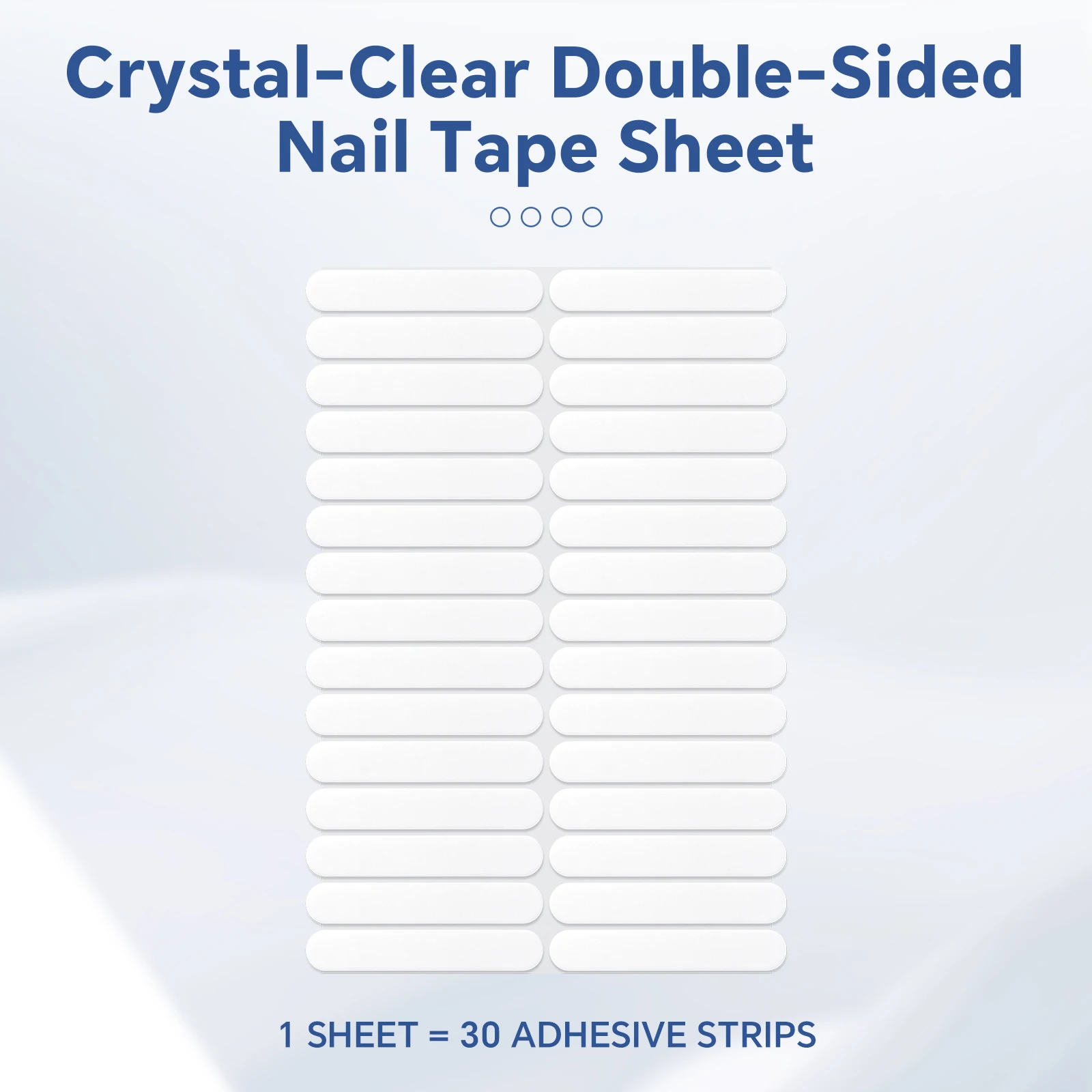 30 個ネイル粘着テープアクリル正方形ラウンドマニキュア練習表示ツールクリスタルクリア両面接着剤ステッカー