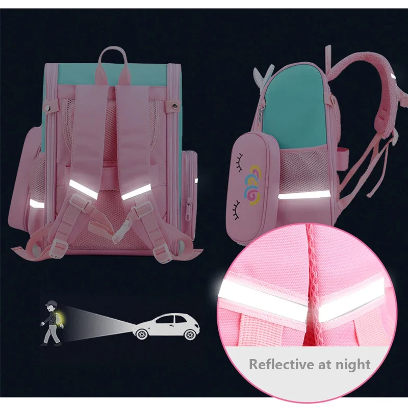 Mochila escolar con ruedas de unicornio de dibujos animados para niñas, adolescentes, niños, bolsa con ruedas, mochila para estudiantes