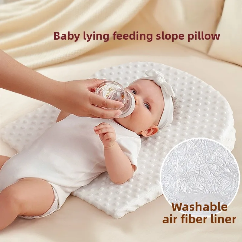 Baby Anti Spitting Slope Pillow Anti Overflow Breast Milk Choking Mattress Baby Tilted Lying Cushion Feeding Tool