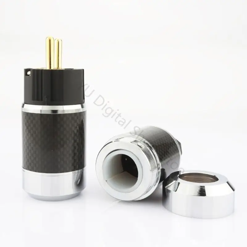 96BA Carbon Like Auditory Power Plug Gold Plated High Conductivity Enhances Sound Quality And Durability