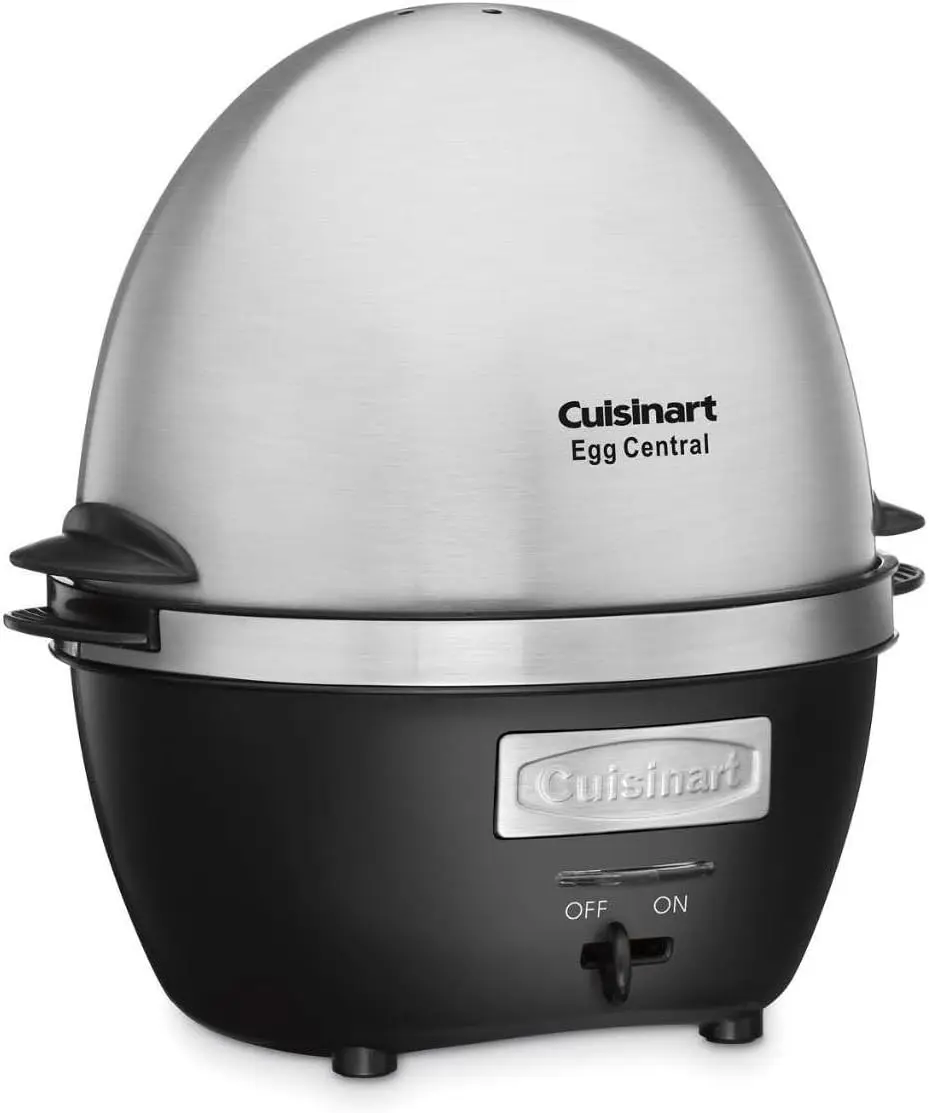 

CEC-10 Egg Central Egg Cooker in Brushed Stainless Steel, Automatic Egg Boiler with Timer for Hard-Boiled, Soft-Boiled, and