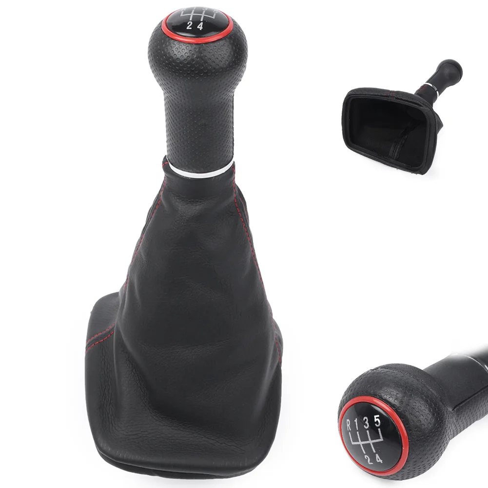 5 Speed Manual Transmission MT Gear Shift Knob Gaiter Handle For Volkswagen Golf 2 3 4 Cabrio Polo 6N Passat 35i ect.