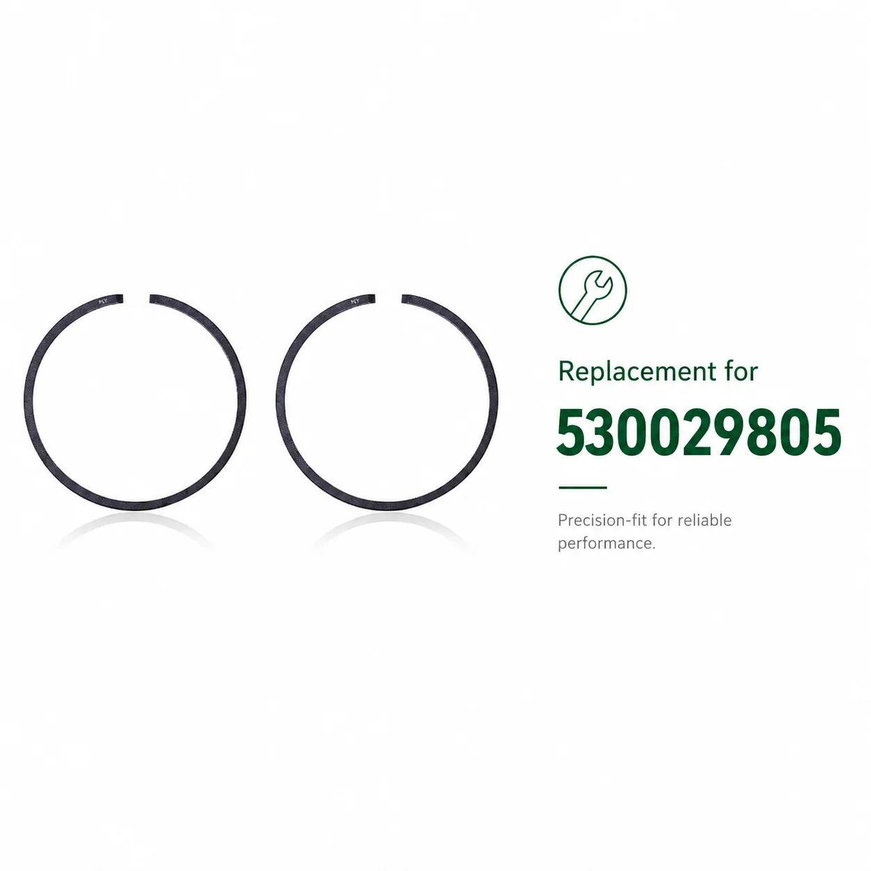 2Pcs Piston Ring Kit For Poulan PP230 PP210 1950 2050 2075 2150 2250 Replaces 530029805 Chainsaw Parts Repair Replacement Spare