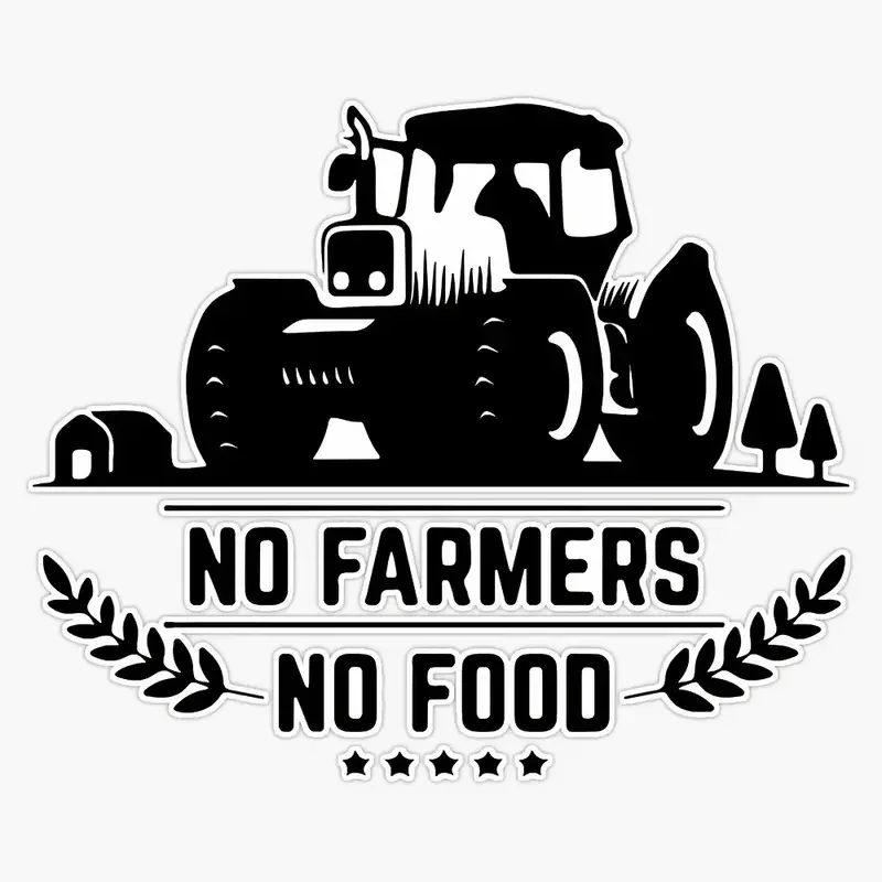 Unterstützung Landwirte Outfit keine Landwirte keine Lebensmittel Auto aufkleber Vinyl Aufkleber