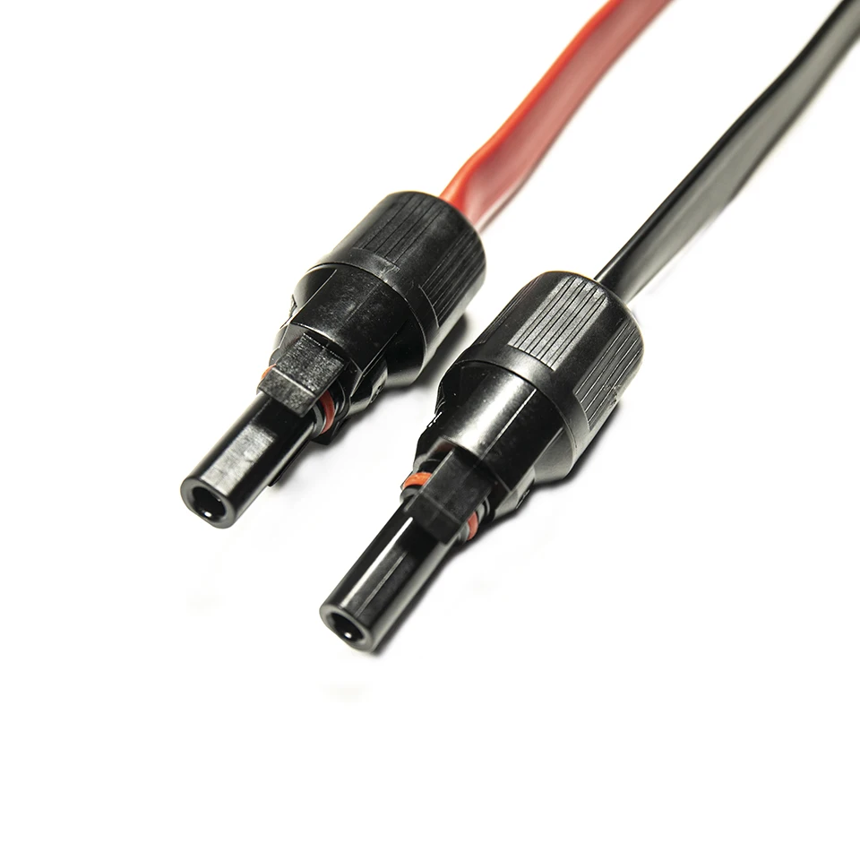 50cm PVC Flat Solar Cable Connector, Male Female Coupler Accessories, Convenient Solar Parts for Solar Power Station Charging Sy