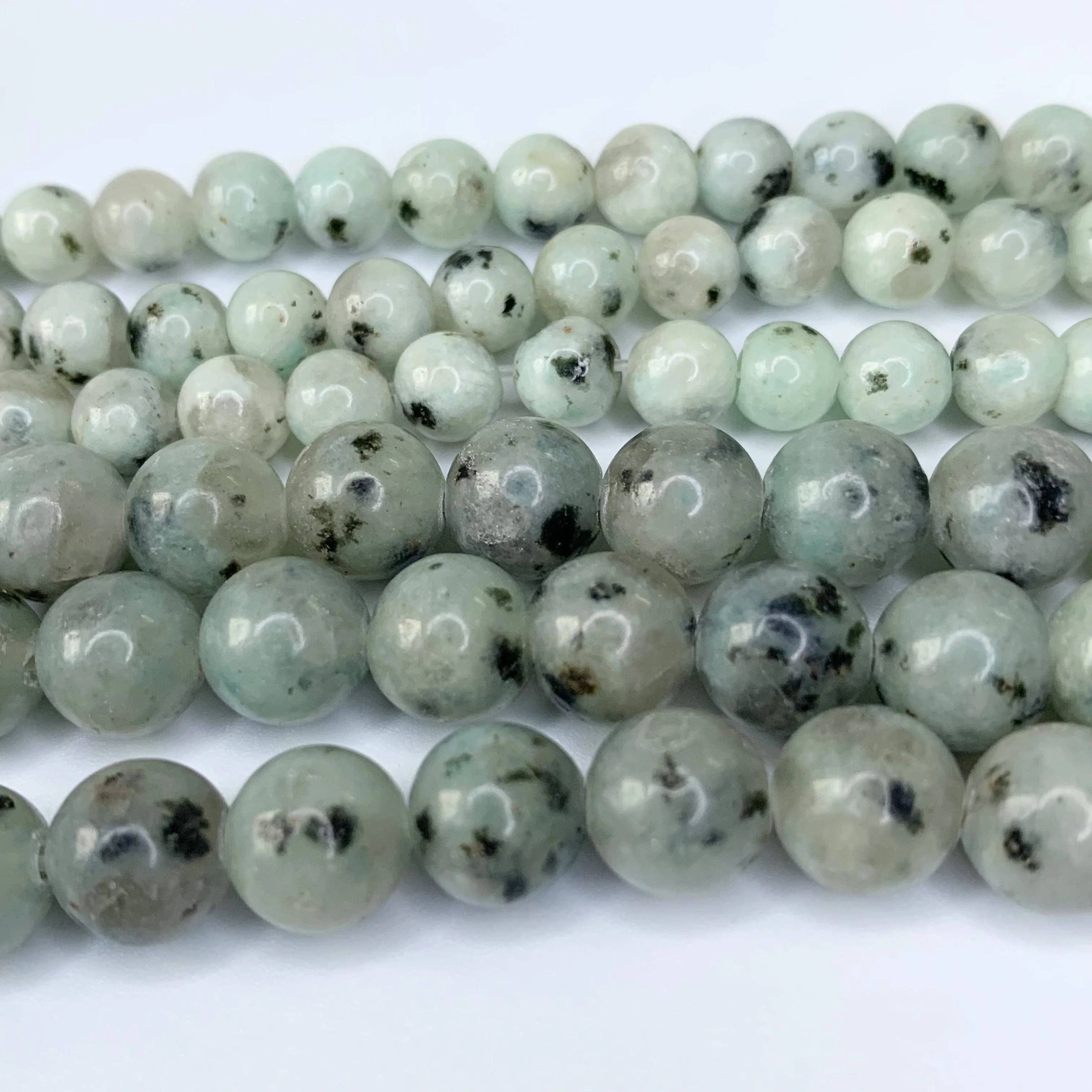 Natural Blue Loose Beads Fish Eye Stone 6MM 8MM Ball Bead Bracelet Semi-Finished Loose Beads For Jewelry Necklace Bracelet