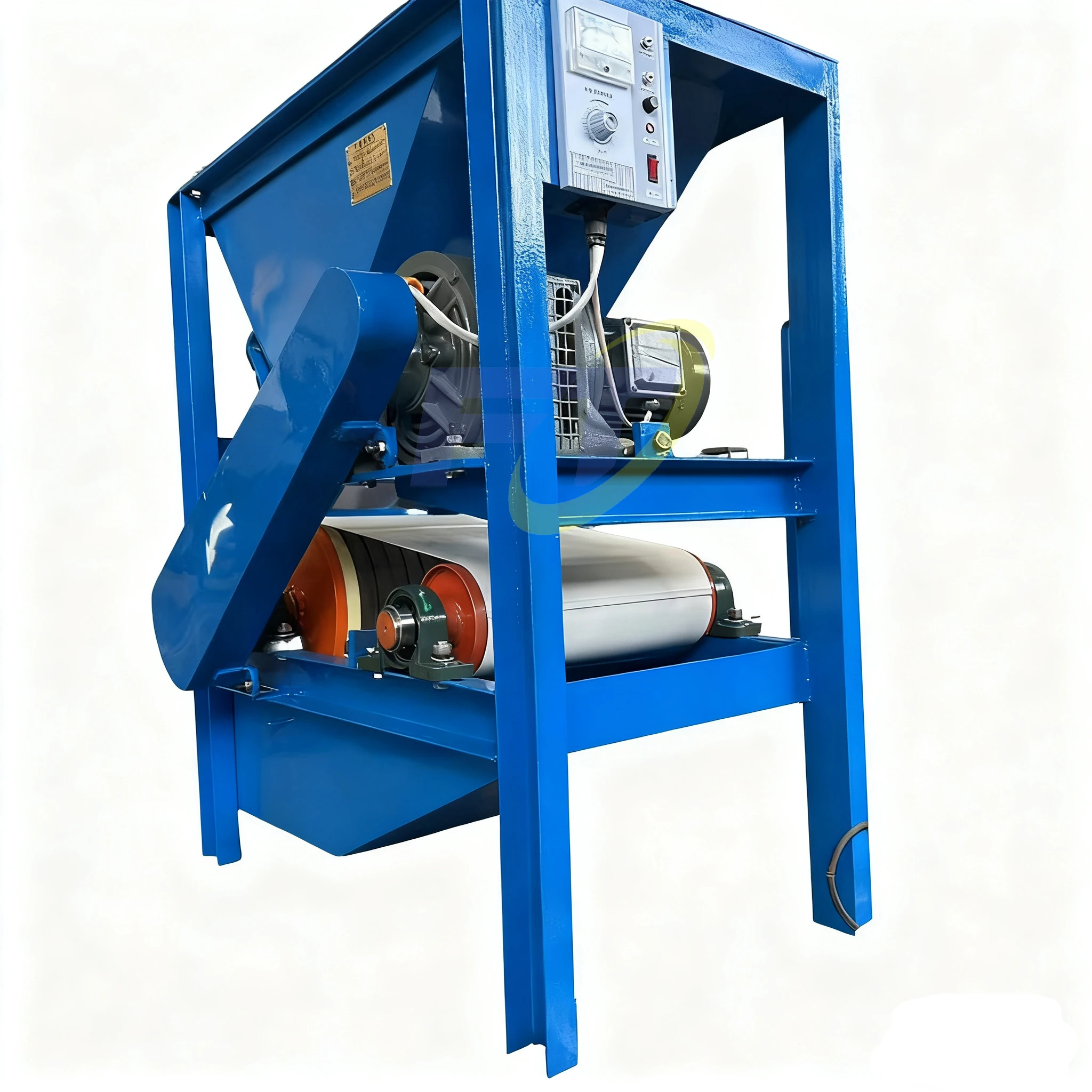 Separador magnético de un solo rodillo para plancha 15000GS, máquina de separación de imanes de rollo seco Mineral de alta intensidad