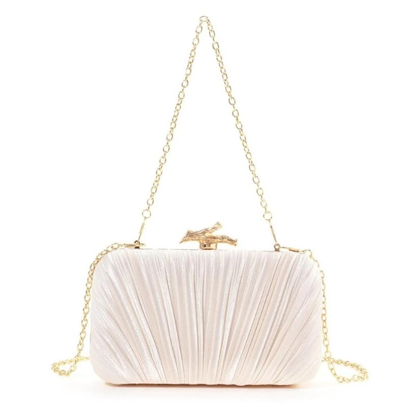 

A3PE Women Evening Bag Stylish Crossbody Bag with Removable Chain Elegant Handbag Purse Retro Shoulder Bag for Wedding