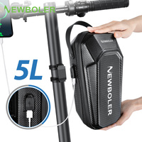 NEWBOLER 3L/5L Electric Scooter Front Bag  With USB Port Waterproof EVA Hard Shell Bag Bicycle Carry Bag Storage Accessories