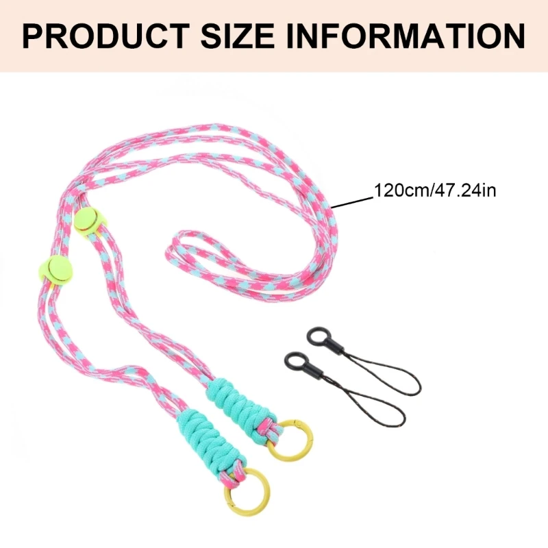 120cm Fashionable Colorful Camera Strap Practical Camera Shoulder Strap Climbing Rope Suitable for Various Cameras Easy to Use