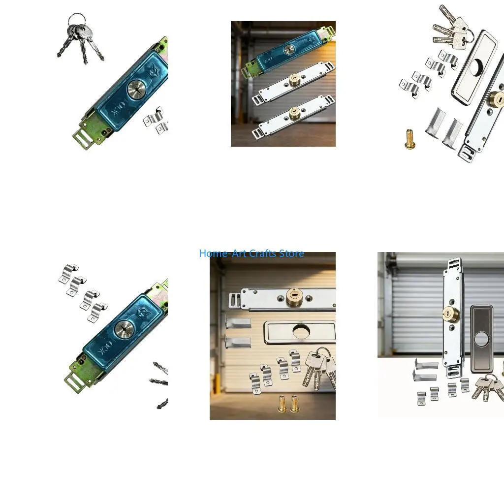 Y3NA Iron Rolling Security Door Lock Middle Roll Gate Lock Hardware Enduring