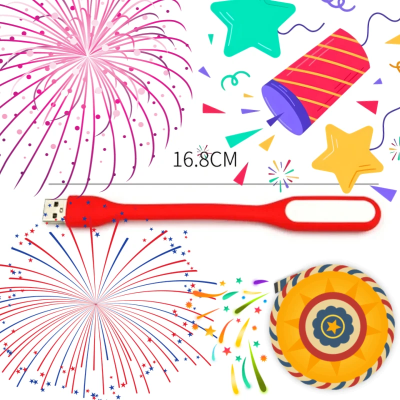 

1 шт. USB мини-лампа для чтения, портативный ночник для кемпинга, настольная лампа с функцией Power Bank для ноутбуков и ПК