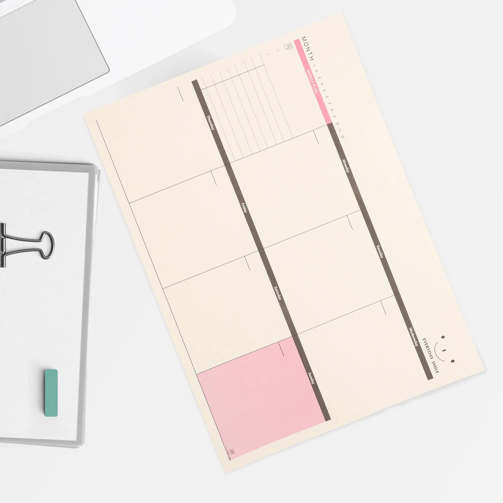 

Weekly Schedule Planner A4 Size Desktop to Do List Schedule Pad Agenda Organizer Memo Pad School Office Supplies Desk Weekly