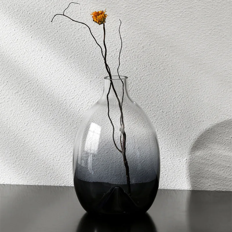 

Simple transparent glass hydroponic vase ornaments flower arrangers living room dining table surface creative home floral soft d