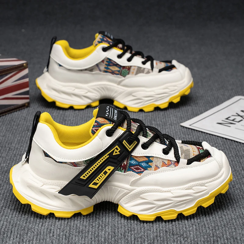 

SMVP Trendy, casual and versatile dad shoes with patchwork designs