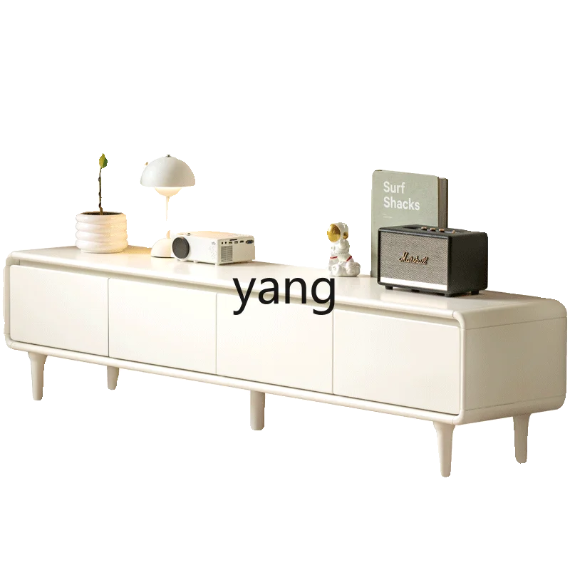 

LH solid wood cream wind small apartment floor cabinet simple living room home TV cabinet