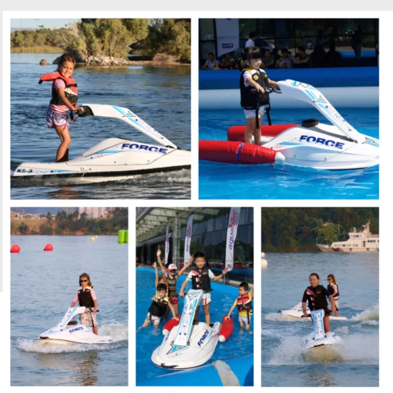 Competizione di addestramento giovanile per motoscafo elettrico in acciaio e vetro con supporto singolo per bambini 2200 Watt