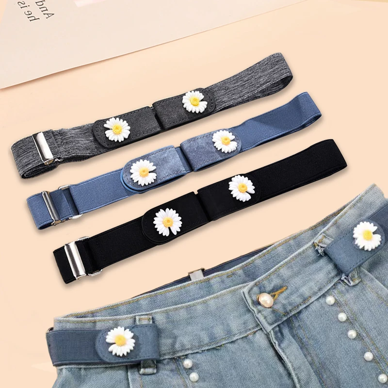 Belts for women Buckle-Free Waist Jeans Pants No Buckle Stretch Elastic Waist Women Belt Invisible Belt DropShipping