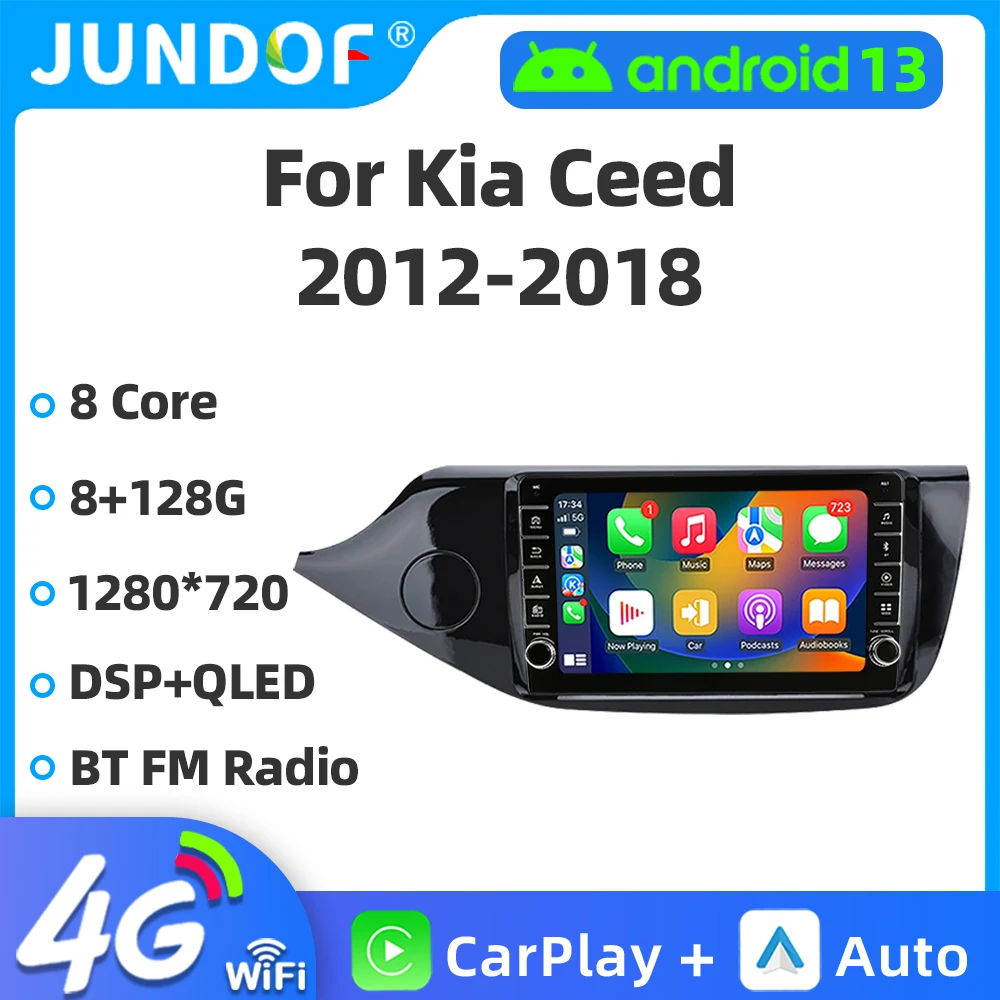 

Android 12 Car Radio For KIA Cee'd CEED JD 2012-2018 Multimedia Navigation Video Player 2 Din Carplay Auto Head Unit DSP Stereo