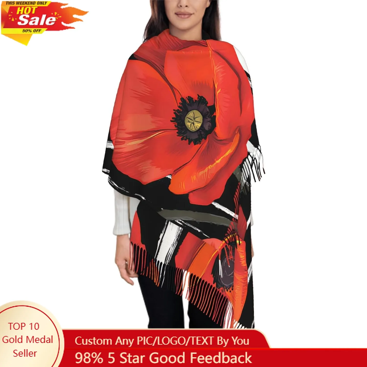 

Oversize Scarf for Women Tartan Plaid Green Blue Scarf Tassel Scarves Fall Winter Shawl Wraps - 77.6 x 28.3in