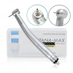 Dental High Speed 350000rpm Air Turbine Handpiece Standard Head Push Button 4 Water Spray 2 4 Hole With LED