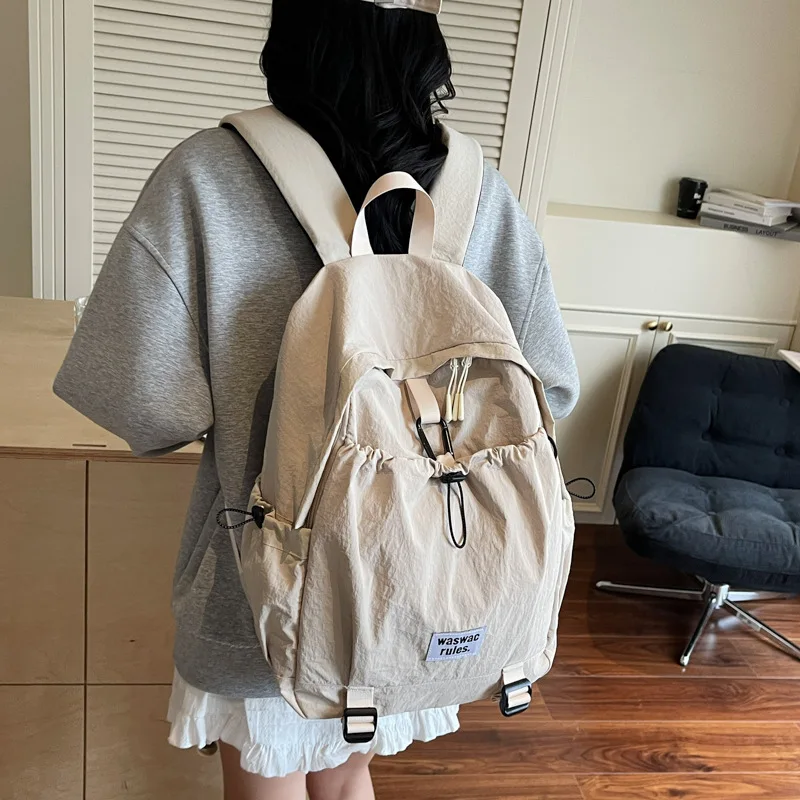 

Fashionable Backpacks For Women College Student Schoolbags Large Capacity Nylon Shoulder Bags Lightweight Casual Travel Mochilas