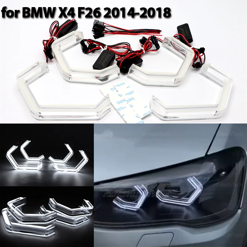 

LED Crystal Angel Eyes M4 Style DRL Halo Rings for BMW X4 F26 2014-2018 xDrive20i xDrive28i xDrive35i M40i