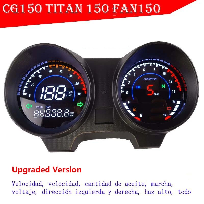 moto-rpm-meter-tachimetro-cruscotto-digitale-contagiri-contachilometri-misuratore-di-carburante-voltmetro-per-titan-150-honda-cg150-fan150