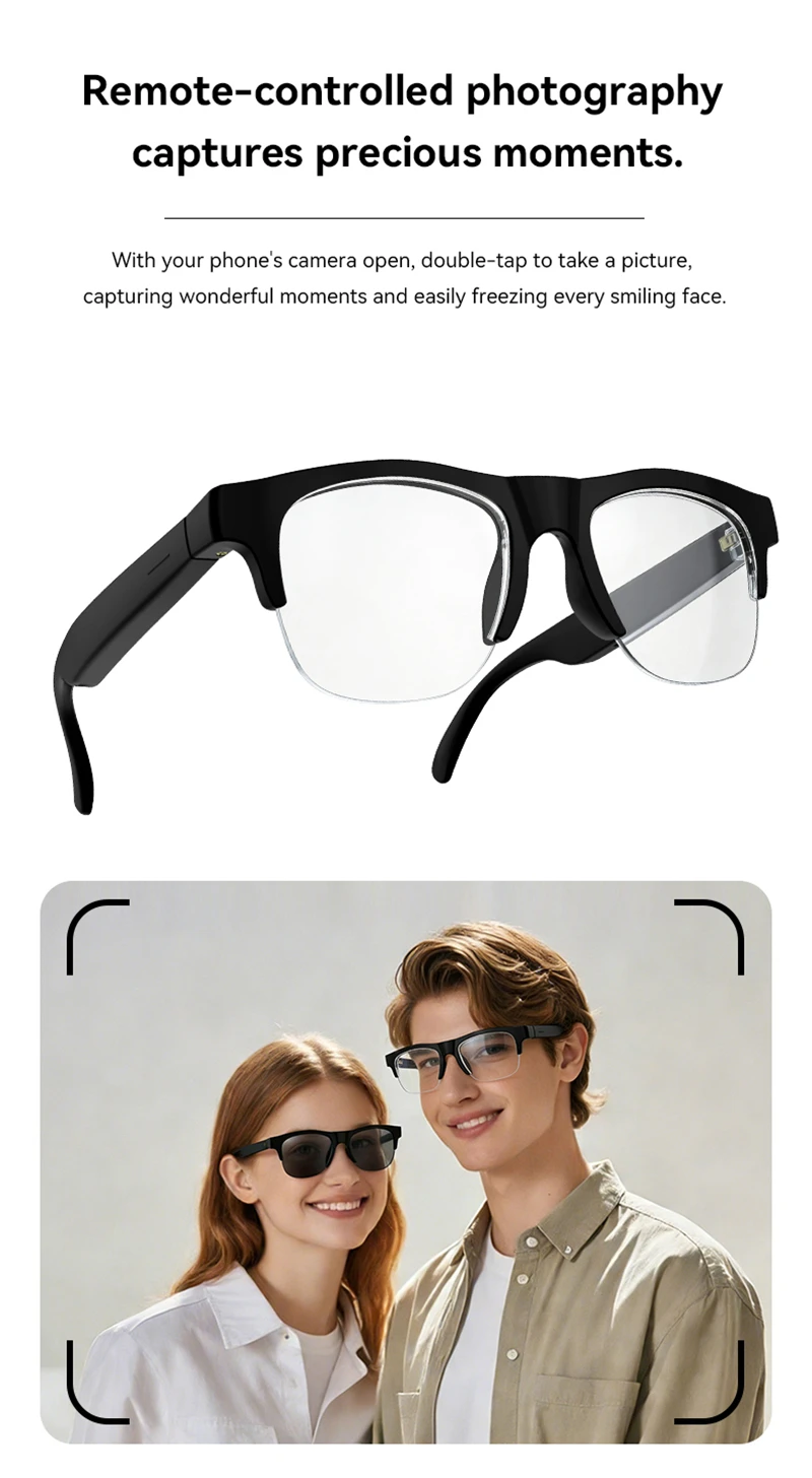 Lenovo 8K HD AI Smart Glasses AI Translation Hands-Free Calling AI Chat Logging Music Playback Smart Sunglasses for Men view 6