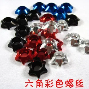 

STARPAD для деталей тюнинга мотоцикла, шестигранная цветная преобразование мотоцикла с винтами, цветная гайка, высокое качество, оптовая продажа,