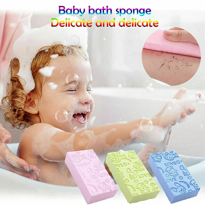 Baby Bath Sponge Non Rub Bath Towel Rubbing Sponge Body Skin Shower Massage Bath Clean Children Dead Skin Remover Washing Tools