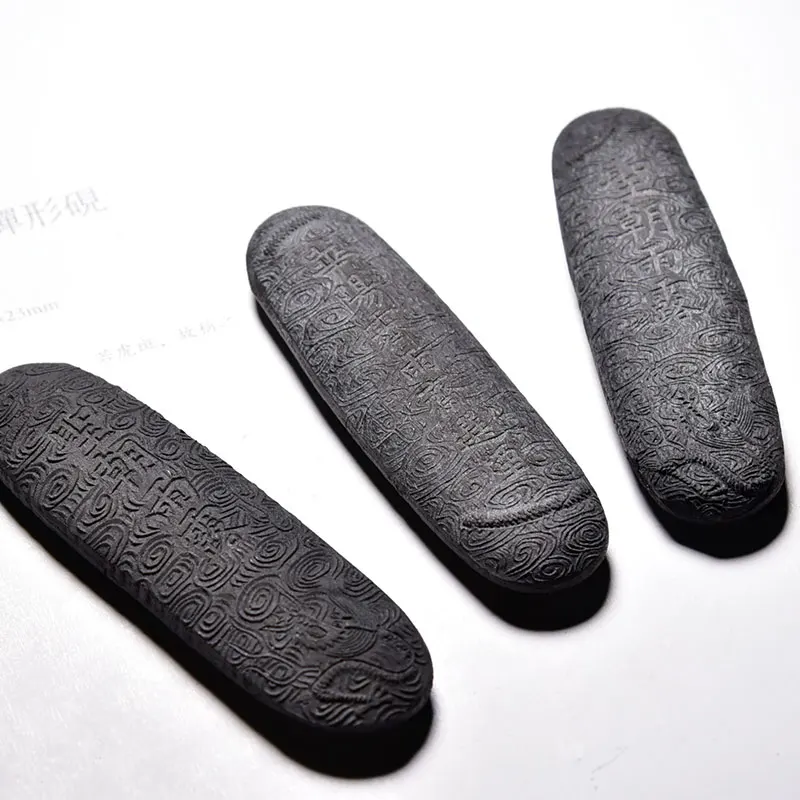 Handmade Huizhou Old Ink Stick Ancient Method Pine Soot Inkstick Small Regular Script Calligraphy Painting Creation Ink Blocks