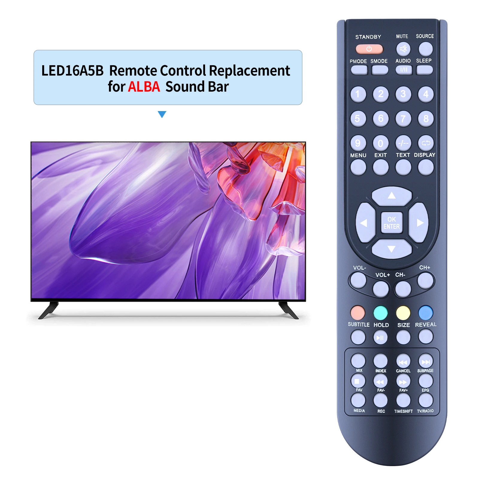 New New Remote Control For Bush TV LED16A5B LED16DVDA5B For Evotel TV ELCD32USBFHD