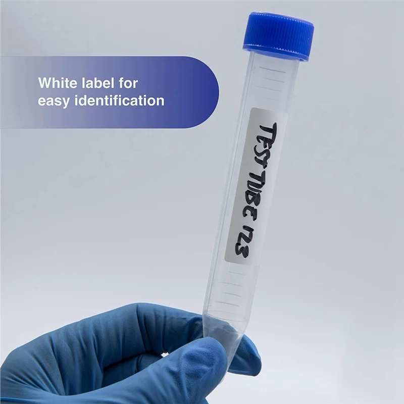 Self Standing Centrifuge Tubes 50ML, [50 Pack] Plastic Test Tube With Screw Caps, 50ML Sterile Test Tubes With Lids Durable