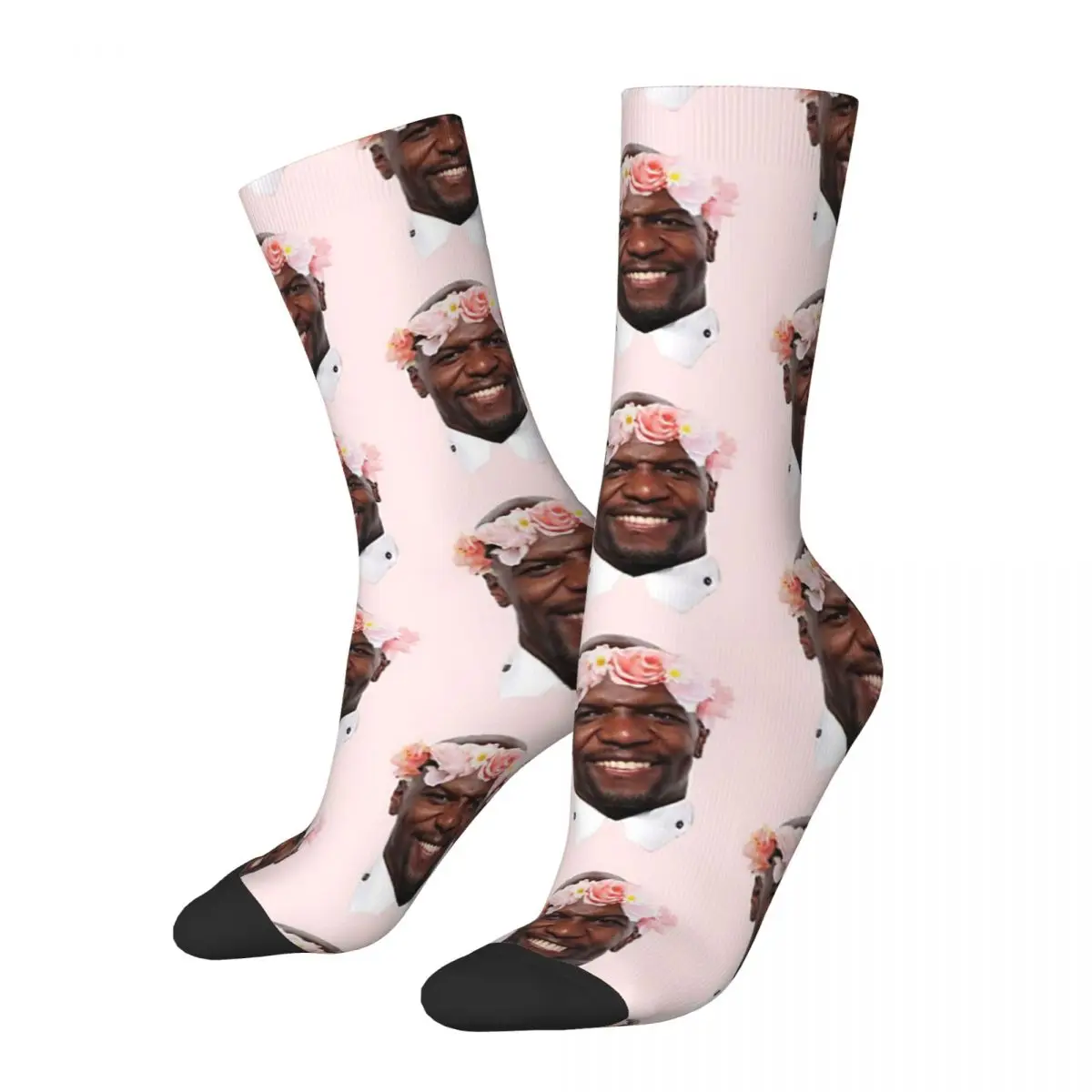 Terry Crews Flower Crown-Calcetines Unisex para hombre y mujer