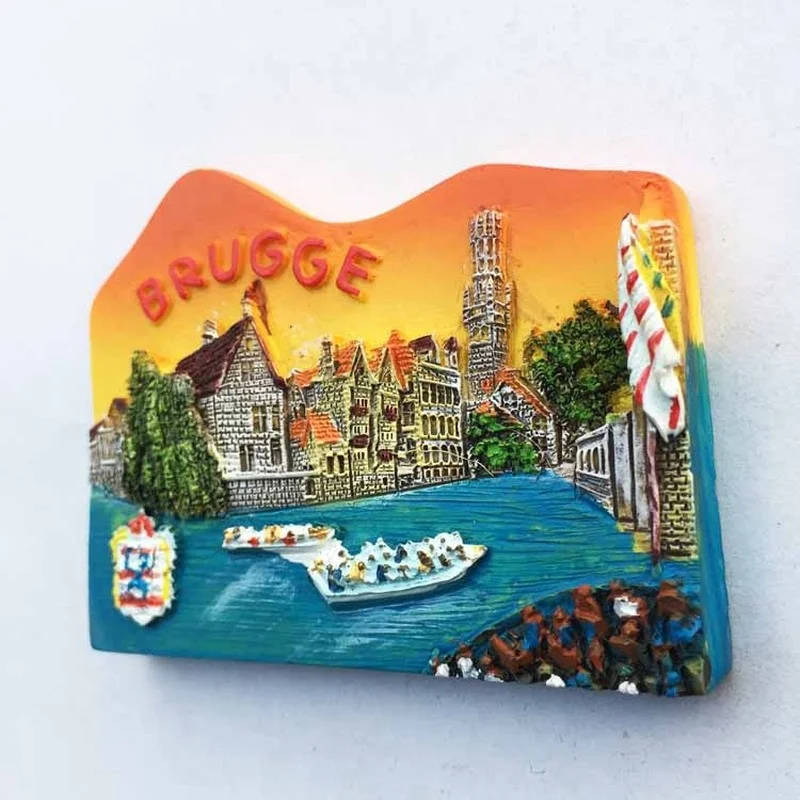 Belgium Travelling Souvenirs Fridge Magnets Creative Magnetic Stickers for Fridge Brussels Tourist Souvenirs Fridge Stickers