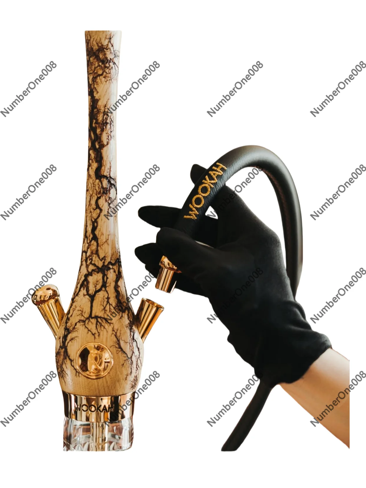 Premium Wooden Hookah Glass Nargile Shisha Set For Indoor Party Lounge Bar Cafe Restaurant
