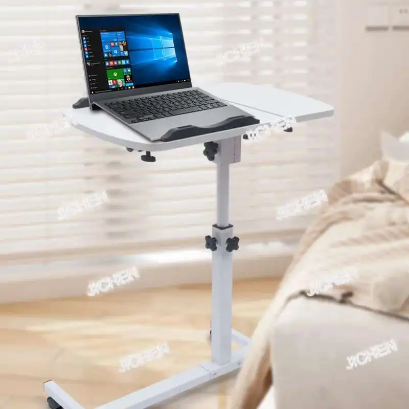 

ZQR Laptop Sofa Desk Mobile Rolling Adjustable Height Angle Overbed Food Tray Stand