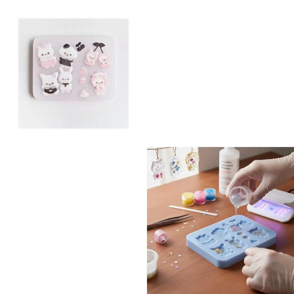 

Rabbits Silicone Mould Nonstick Surfaces For Handcraft Decoration Gift Making