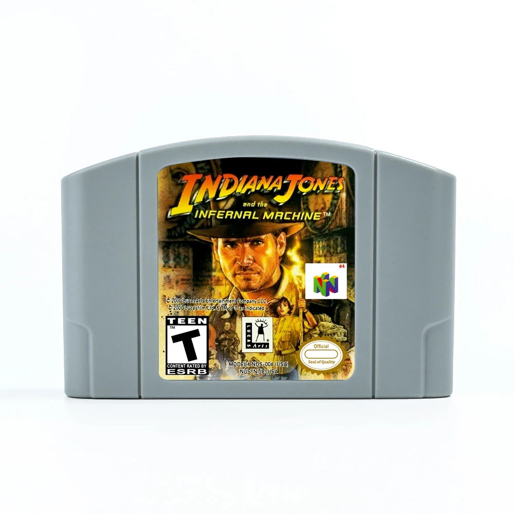 Indiana Jones and the Infernal Machine N64 Cartridge USA EUR Game Card For 64bit Game Consoles