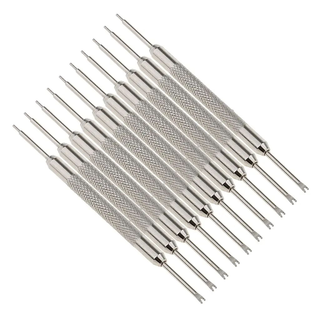 10pcs Metal Watch Band Double-End Spring Bar Case Opener Pin Replacement Connecting PinRemover Spring Bar Set Repair Tool