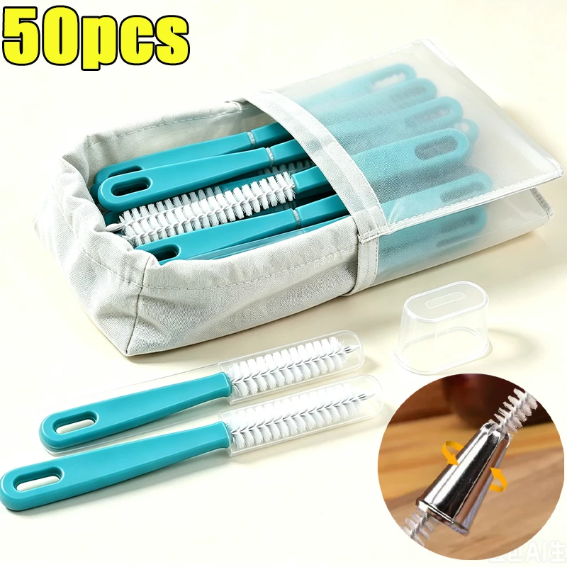 360 Degree Straw Cleaning Brush Multifunction Stainless Scrub Brushes Portable Soft Hair Straw Bottle Cleaning Brushes