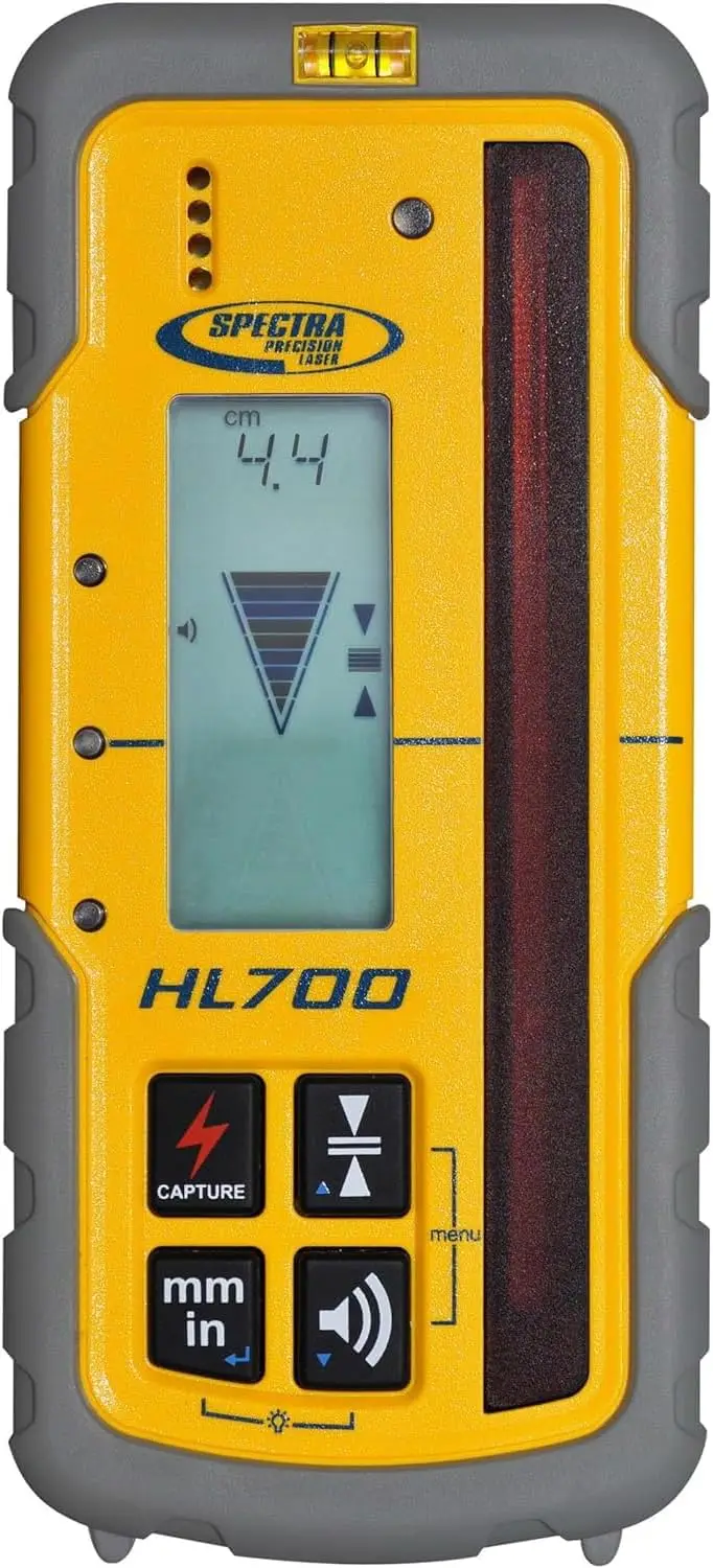 Spectra Precision HL700 Digital Readout Receiver for Basic & Advanced Performance, Huge 5 in (12.7 cm) Reception Height, Front