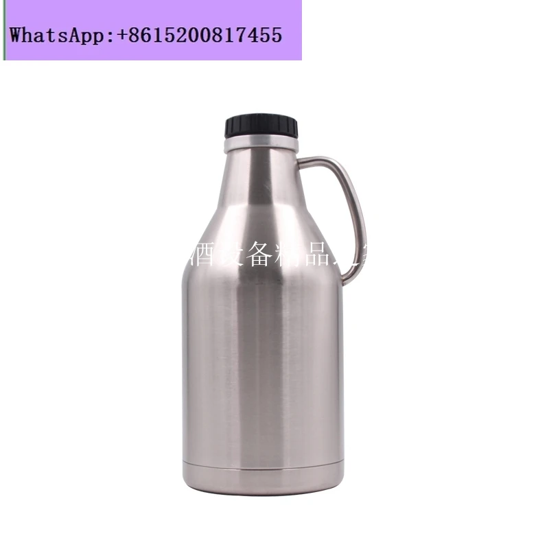 

Food grade 304 stainless steel double-layer vacuum insulation bucket 2L/4L home brewed beer insulation pot beer Baijiu wine