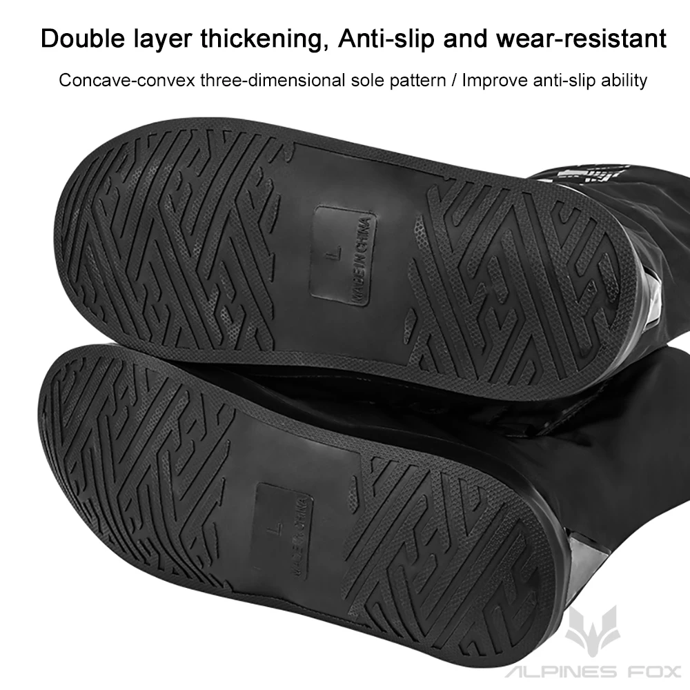 High Tube Rain Shoe Covers Waterproof Reusable Motorcycle Cycling Bike Rain Boot Rainproof Shoes Cover M-XXL