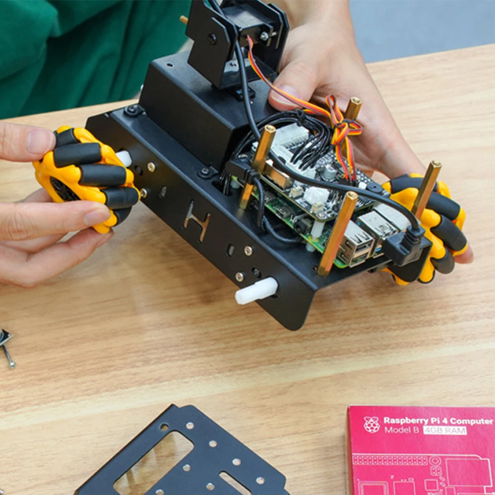 4WD TurboPi Mecanum Ruota Motore Robot Auto per Avviamenti Open Source Programmabile Robot Auto Kit FAI DA TE per Raspberry Pi 4B 8GB macchina fotografica