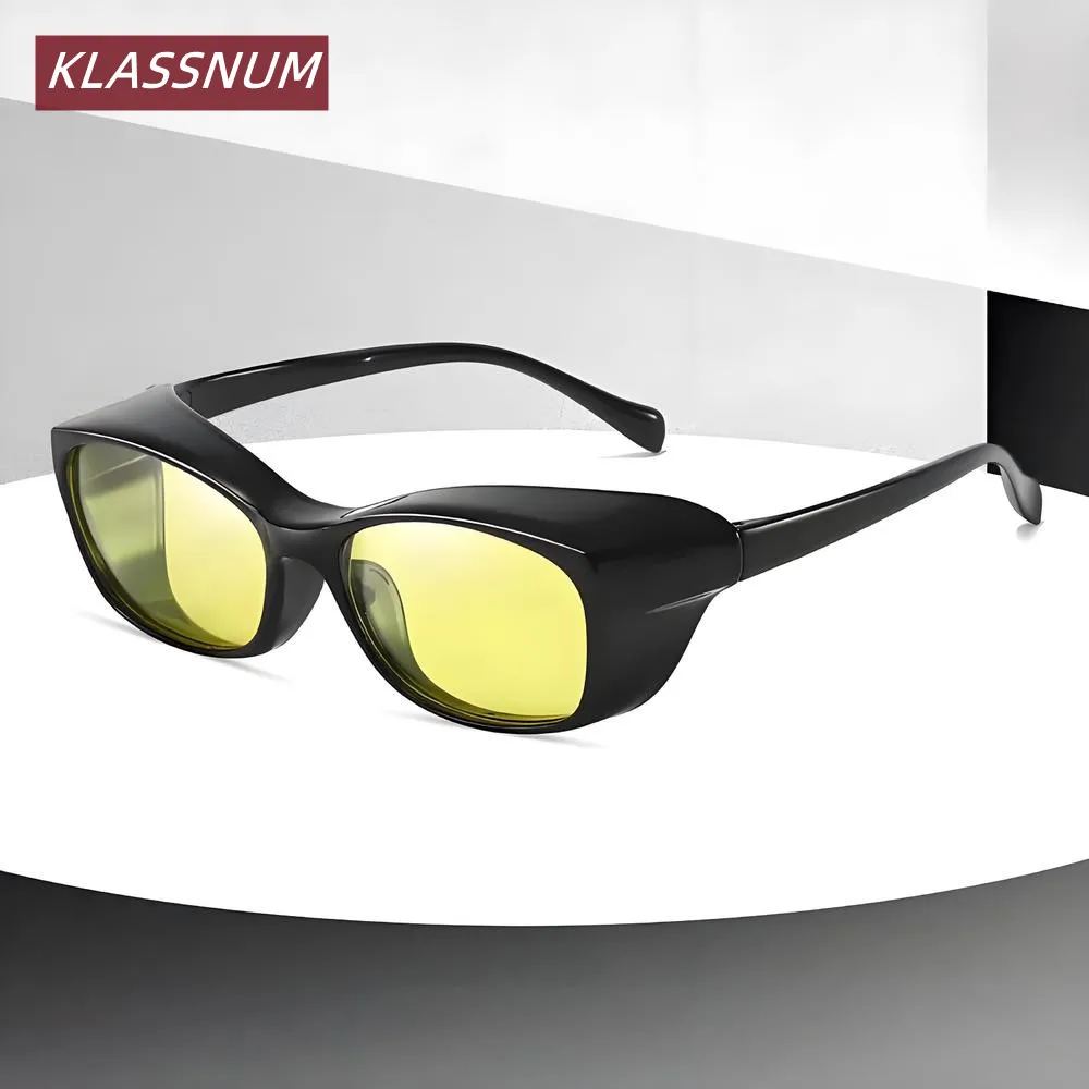 KLASSNUM نظارات شمسية كلاسيكية مقاومة للرياح والغبار نظارات مضادة لحبوب اللقاح نظارات شمسية بإطار دائري نظارات ركوب الدراجات في الهواء الطلق #1